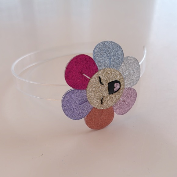 5 Assorted headbands, pastel/iridescent, one size - Picture 5 of 6